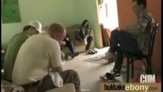 Reproduzir Ebony tree gang up spang and cum comendo 11